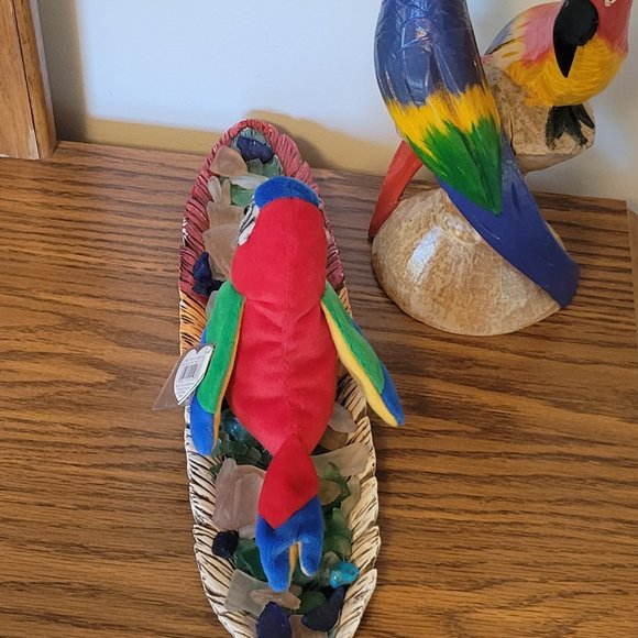 Ty Beanie Babies *RARE ERROR STAMP* Jabber Parrot Bird 1997 (Retired) - Picture 14 of 16